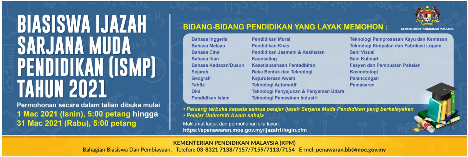 Biasiswa ISMP:Semakan & Tarikh Permohonan Biasiswa Ijazah Sarjana Muda ...