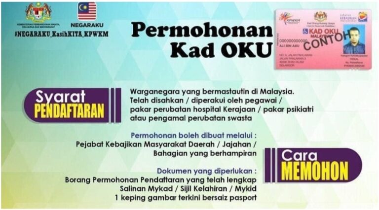 Cara Mohon Bantuan OKU Mohon Melalui jkm.gov.my