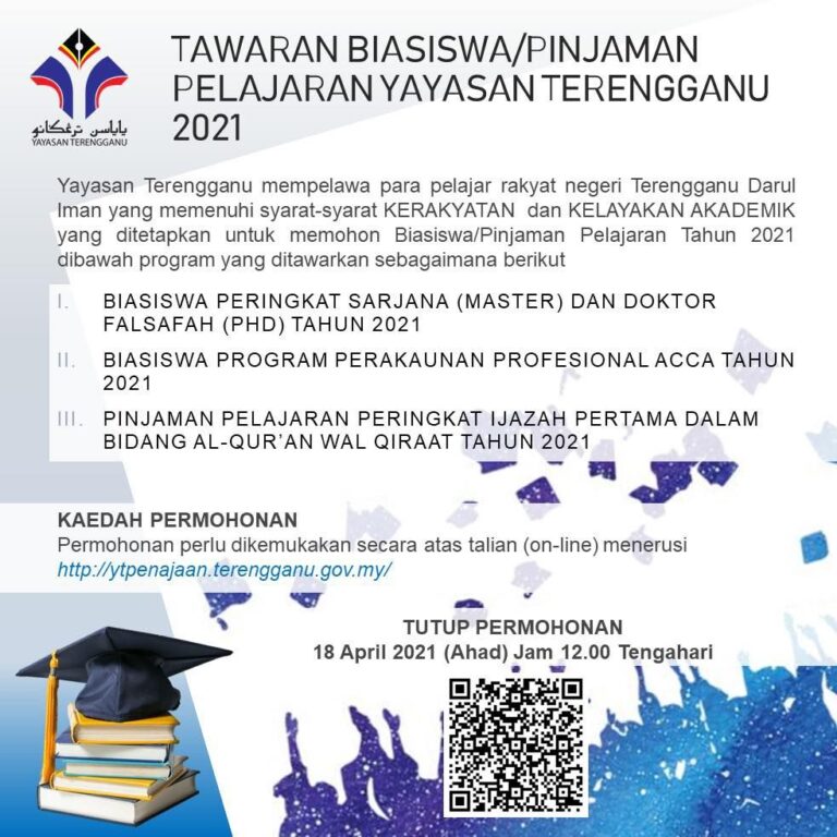 Biasiswa Pinjaman Yayasan Terengganu 2021:Semak kelayakan ...