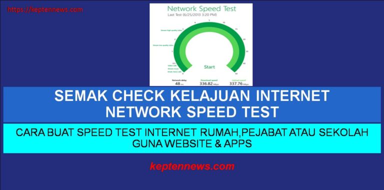 Cara Check Kelajuan Internet