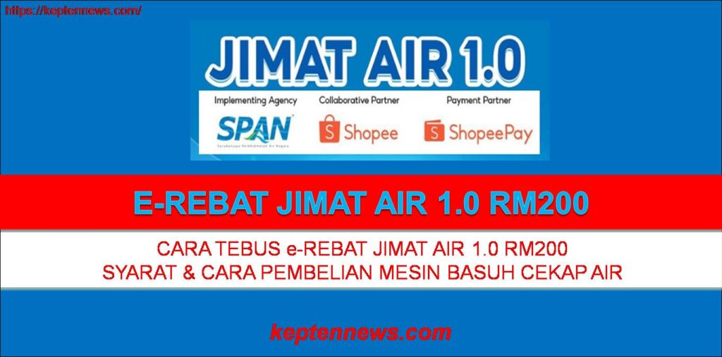 Jimat Air 1.0:Cara Tebus e-Rebat RM200 Pembelian Mesin Basuh Cekap Air
