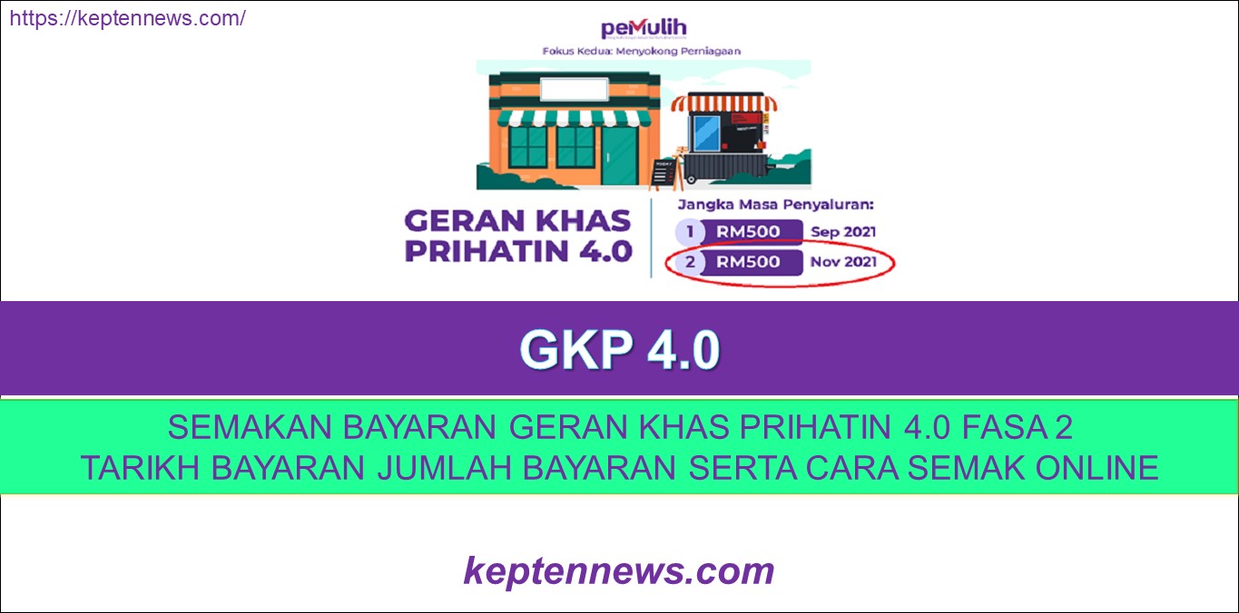 GKP 4.0 Fasa 2:Semakan Tarikh & Jumlah Bayaran (November 2021)