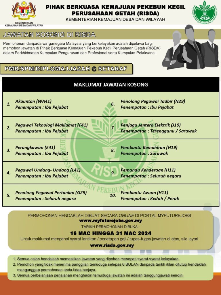 Jawatan Kosong RISDA 2024